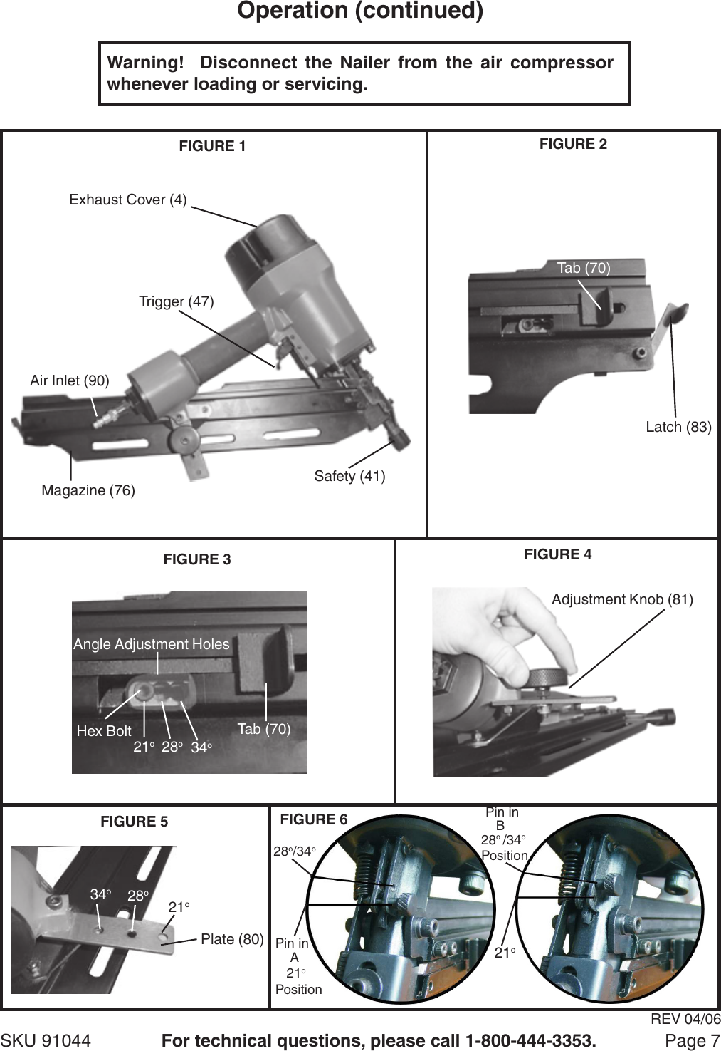 Page 7 of 12 - Harbor-Freight Harbor-Freight-91044-Users-Manual- 91044 Air Framing Nailer Manual  Harbor-freight-91044-users-manual