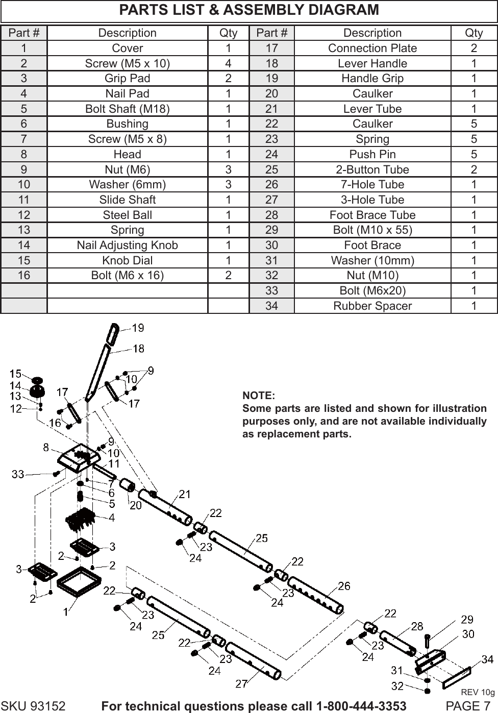 Harbor Freight 93152 Owner S Manual