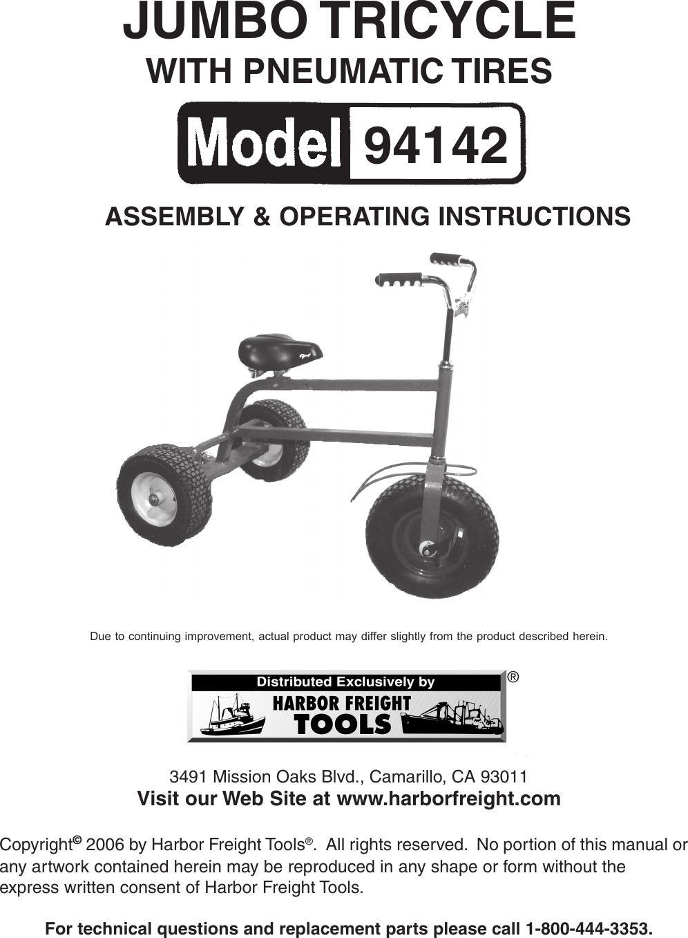 harbor freight tricycle