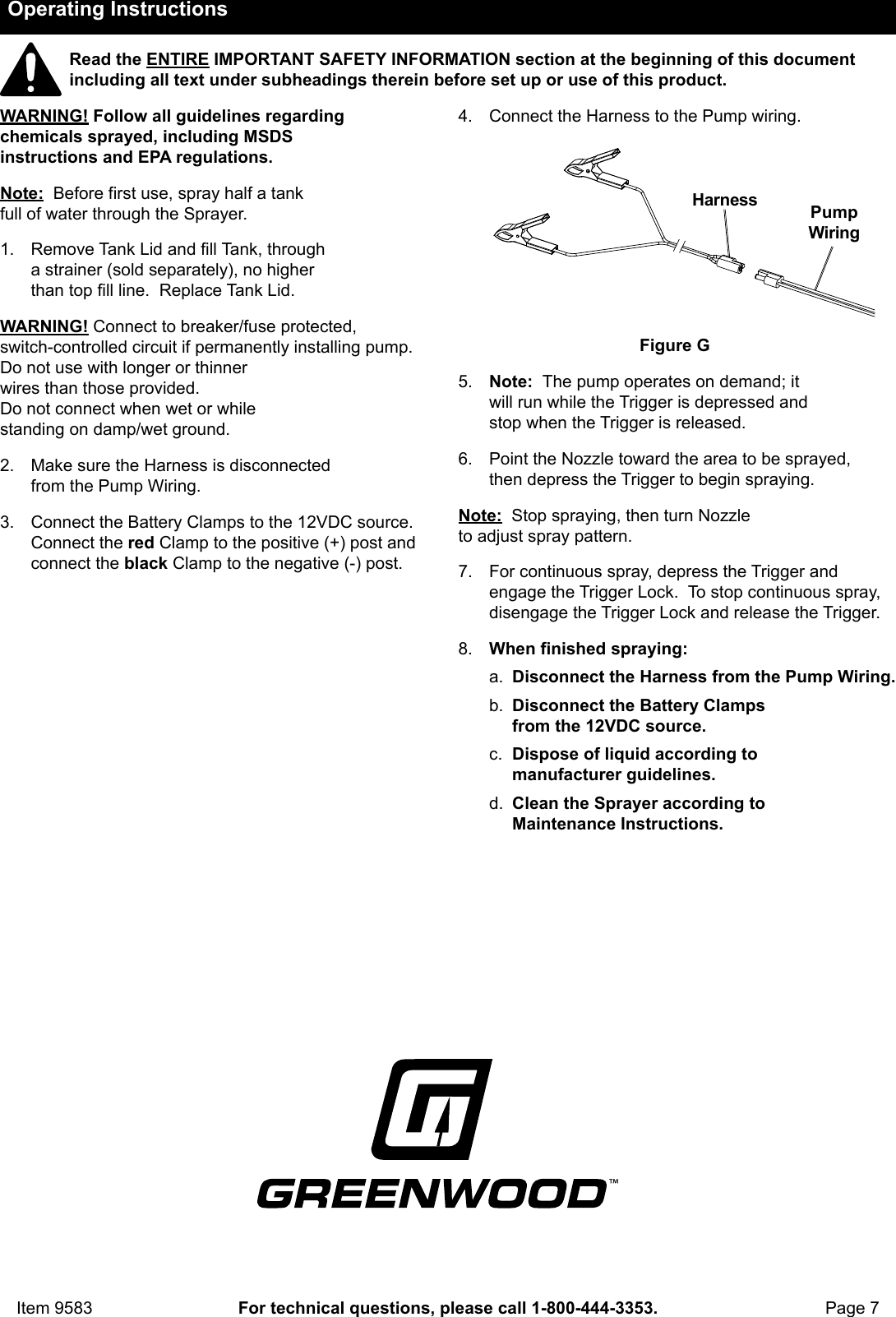 Page 7 of 12 - Harbor-Freight Harbor-Freight-9583-Owner-S-Manual