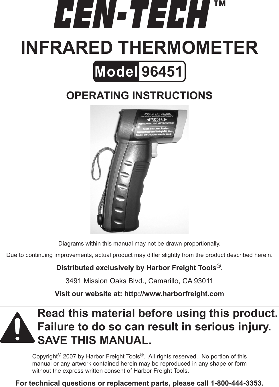 Page 1 of 7 - Harbor-Freight Harbor-Freight-96451-Users-Manual-  Harbor-freight-96451-users-manual