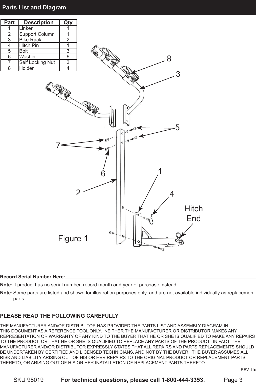 Page 3 of 4 - Harbor-Freight Harbor-Freight-98019-Owner-S-Manual