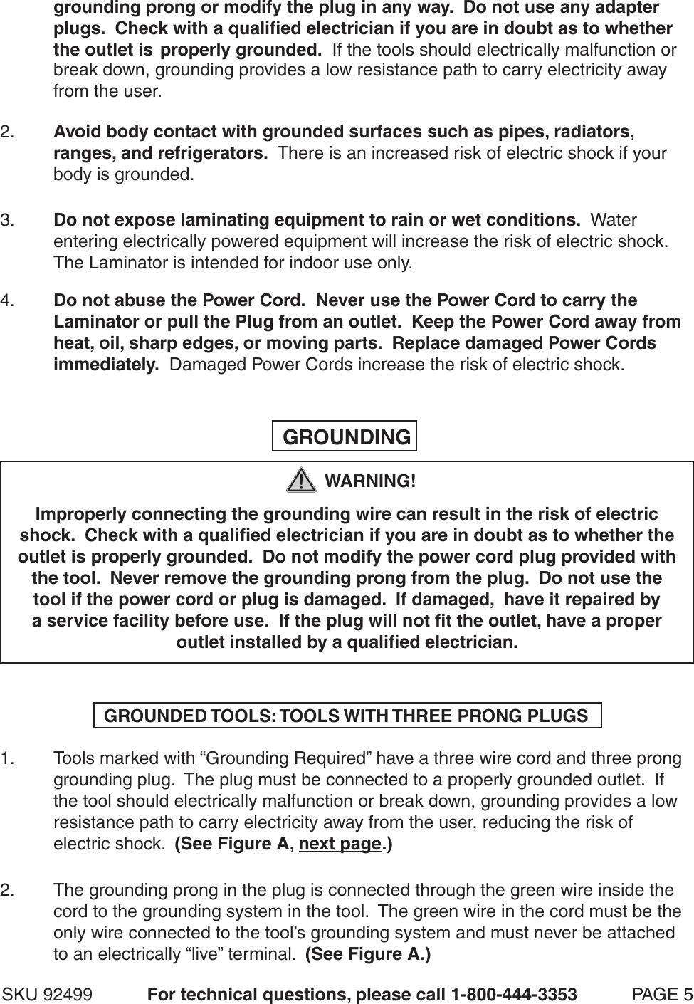Page 5 of 11 - Harbor-Freight Harbor-Freight-9-Hot-Laminator-Product-Manual-  Harbor-freight-9-hot-laminator-product-manual