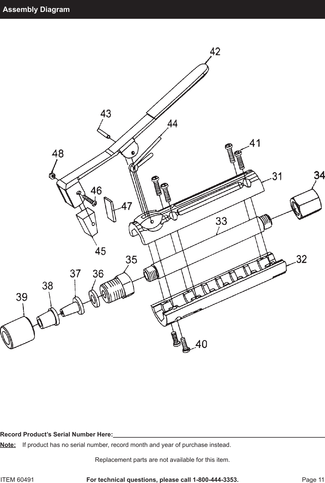 Page 11 of 12 - Harbor-Freight Harbor-Freight-Abrasive-Blasting-Deadman-Valve-With-4-Ceramic-Nozzles-Product-Manual-  Harbor-freight-abrasive-blasting-deadman-valve-with-4-ceramic-nozzles-product-manual