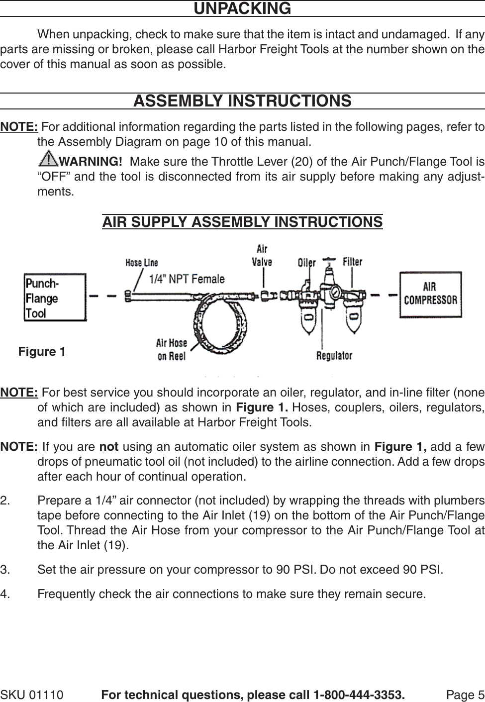 Page 5 of 11 - Harbor-Freight Harbor-Freight-Air-Punch-Flange-Tool-Product-Manual-  Harbor-freight-air-punch-flange-tool-product-manual