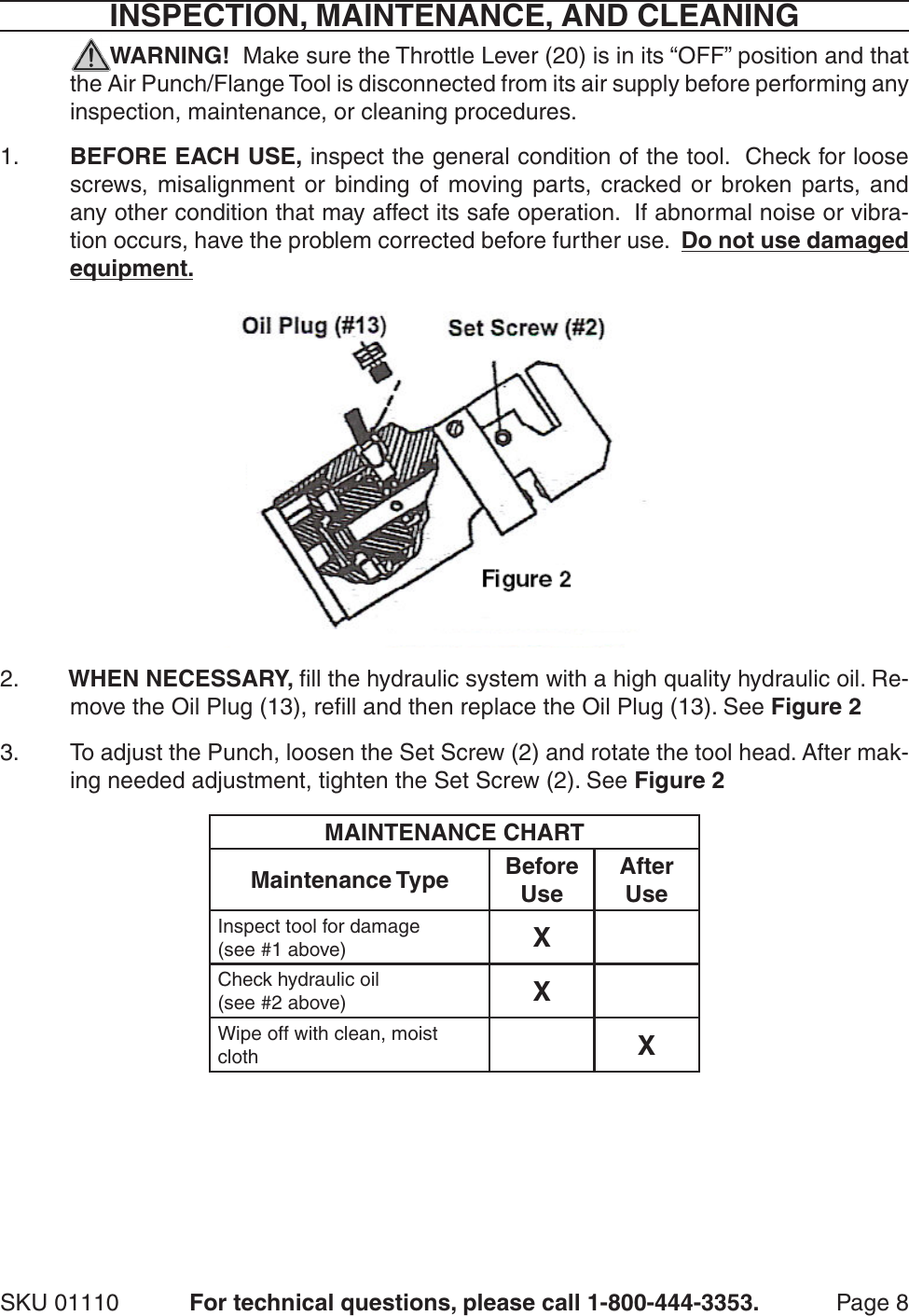 Page 8 of 11 - Harbor-Freight Harbor-Freight-Air-Punch-Flange-Tool-Product-Manual-  Harbor-freight-air-punch-flange-tool-product-manual