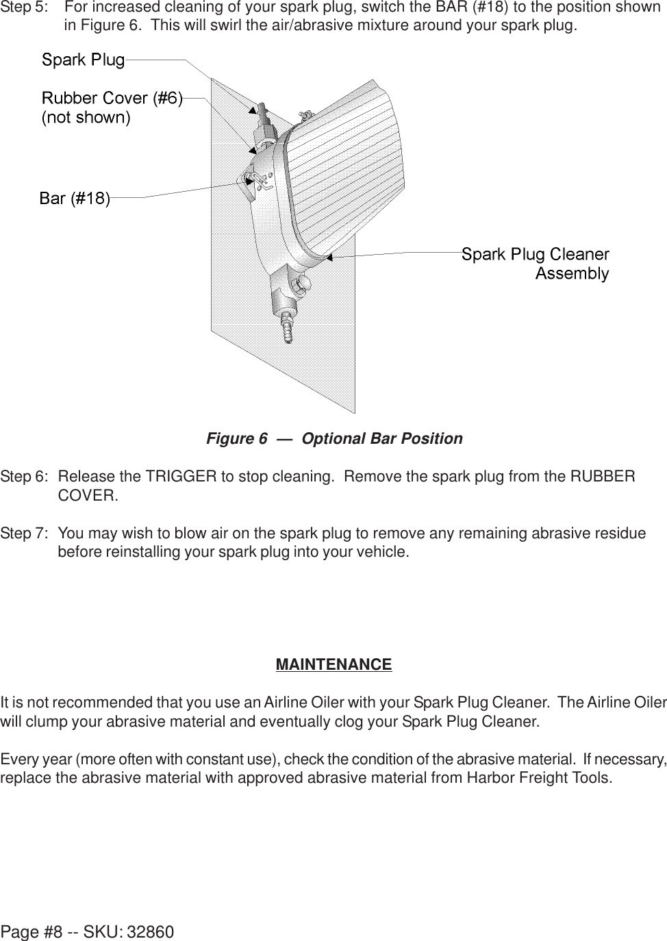Page 8 of 10 - Harbor-Freight Harbor-Freight-Air-Spark-Plug-Cleaner-Product-Manual- 32860 Manual April 04  Harbor-freight-air-spark-plug-cleaner-product-manual