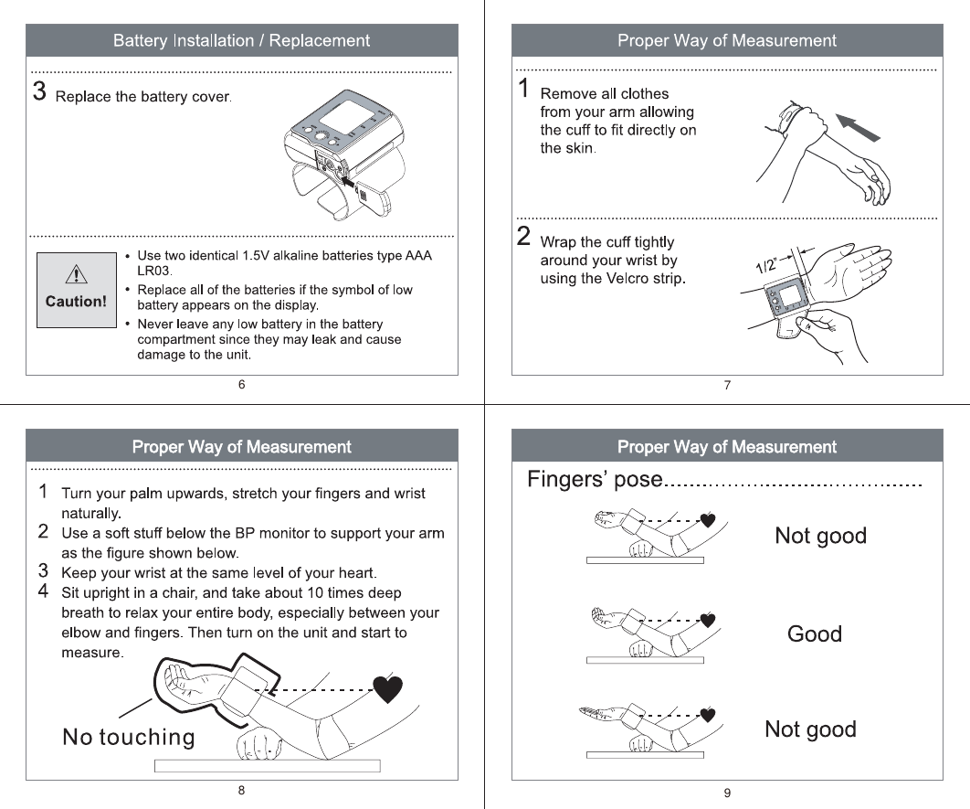 wrist blood pressure monitor manual