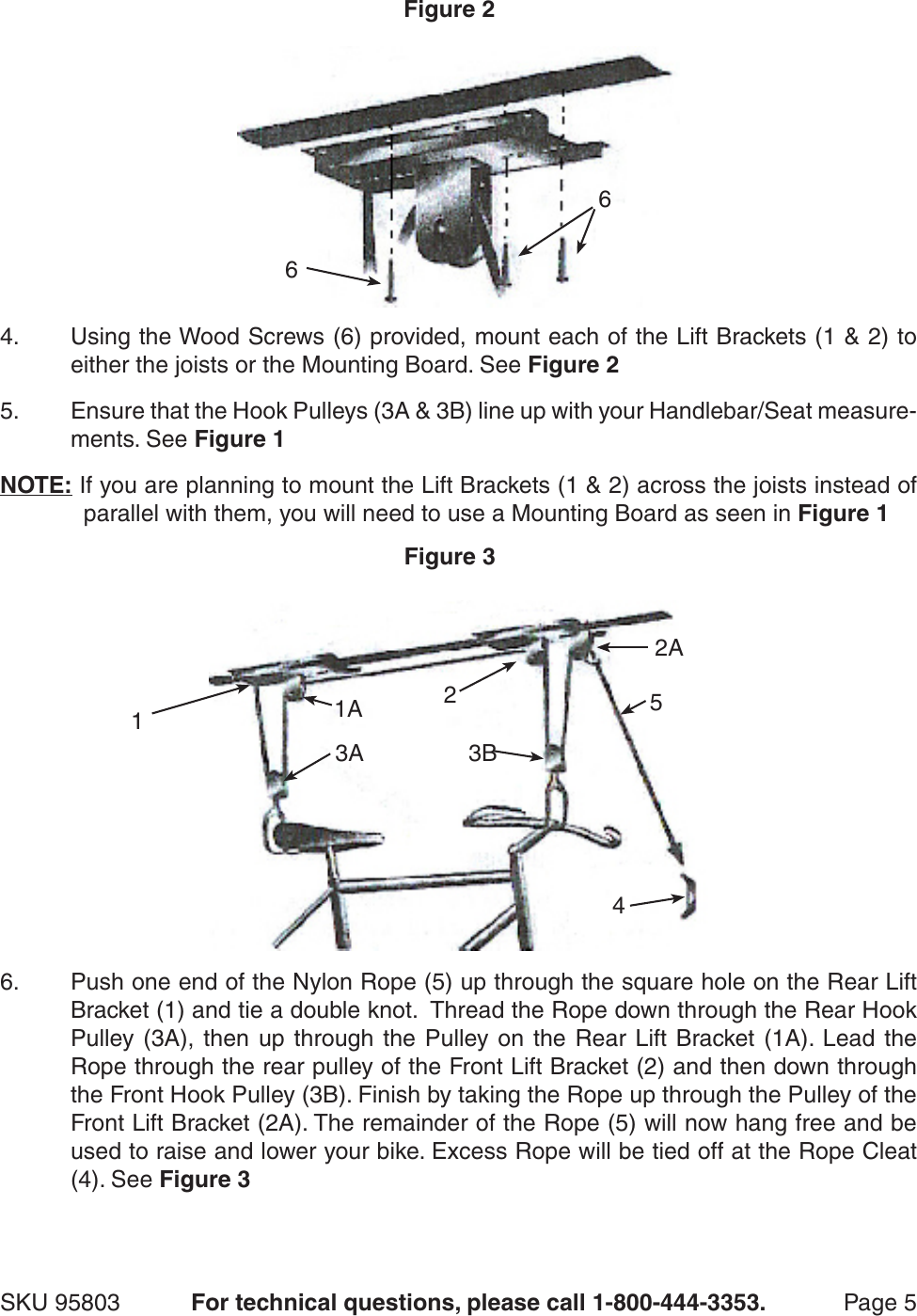 Page 5 of 8 - Harbor-Freight Harbor-Freight-Bicycle-Lift-Product-Manual-  Harbor-freight-bicycle-lift-product-manual