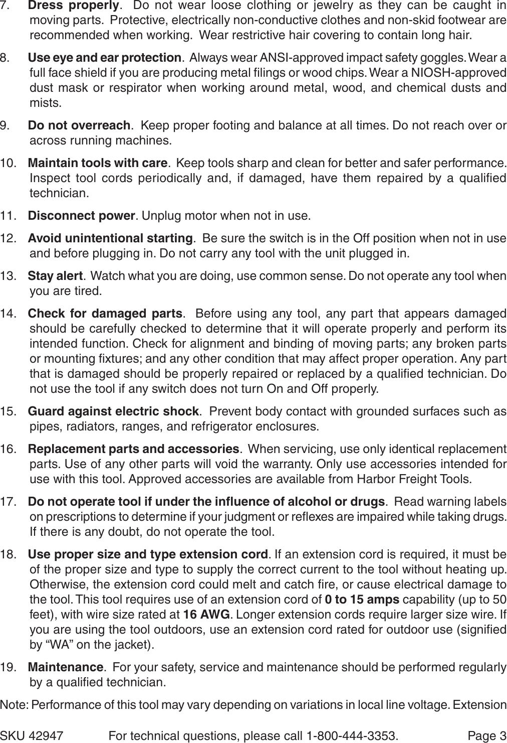 Page 3 of 10 - Harbor-Freight Harbor-Freight-Concrete-Vibrator-Product-Manual-  Harbor-freight-concrete-vibrator-product-manual