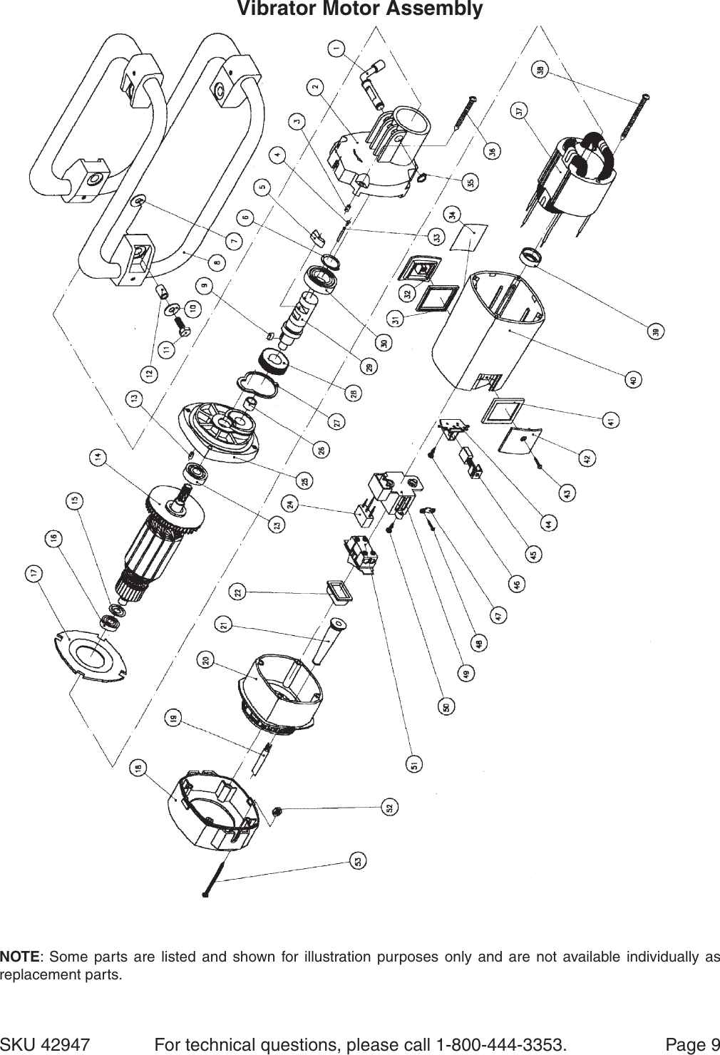 Page 9 of 10 - Harbor-Freight Harbor-Freight-Concrete-Vibrator-Product-Manual-  Harbor-freight-concrete-vibrator-product-manual