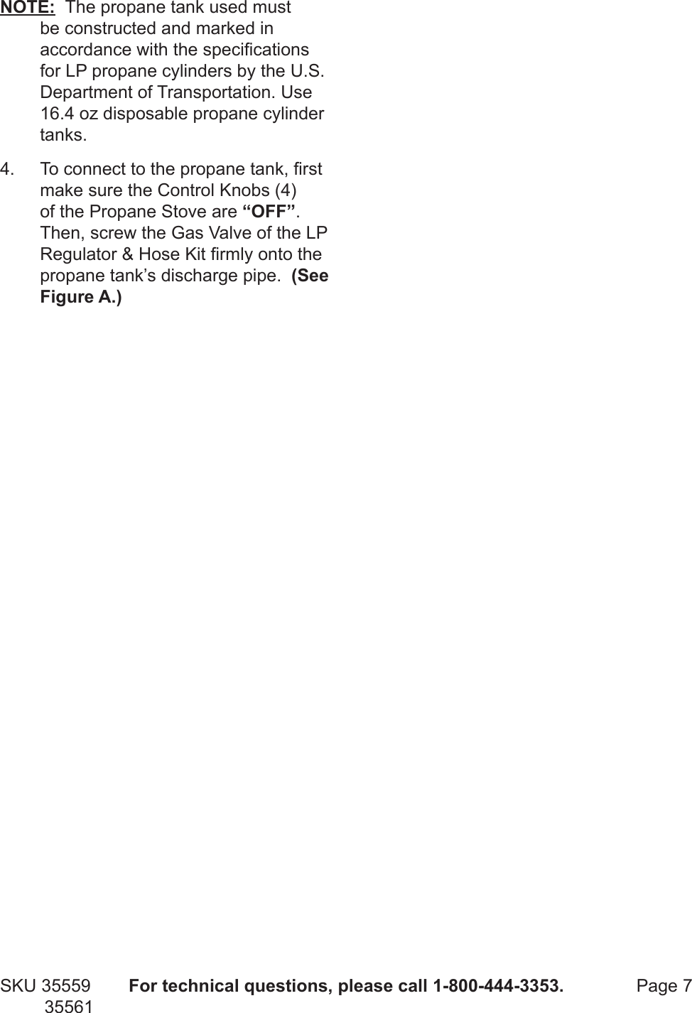 Page 7 of 10 - Harbor-Freight Harbor-Freight-Dual-Burner-Propane-Stove-Product-Manual-  Harbor-freight-dual-burner-propane-stove-product-manual