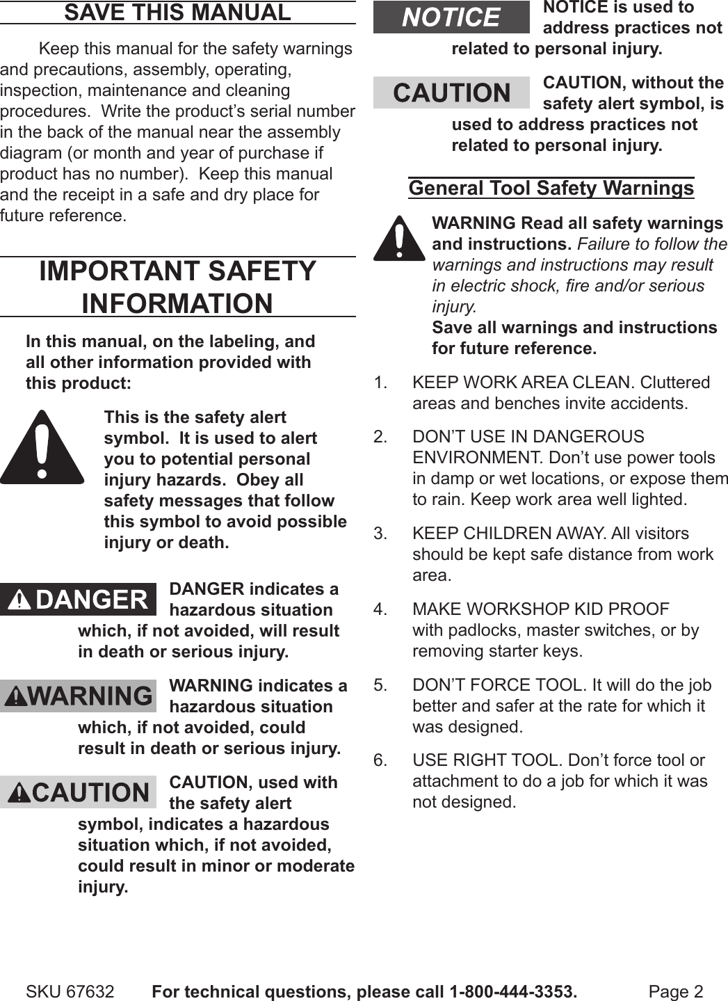 Page 2 of 12 - Harbor-Freight Harbor-Freight-Dual-Drum-Rotary-Rock-Tumbler-Product-Manual-  Harbor-freight-dual-drum-rotary-rock-tumbler-product-manual