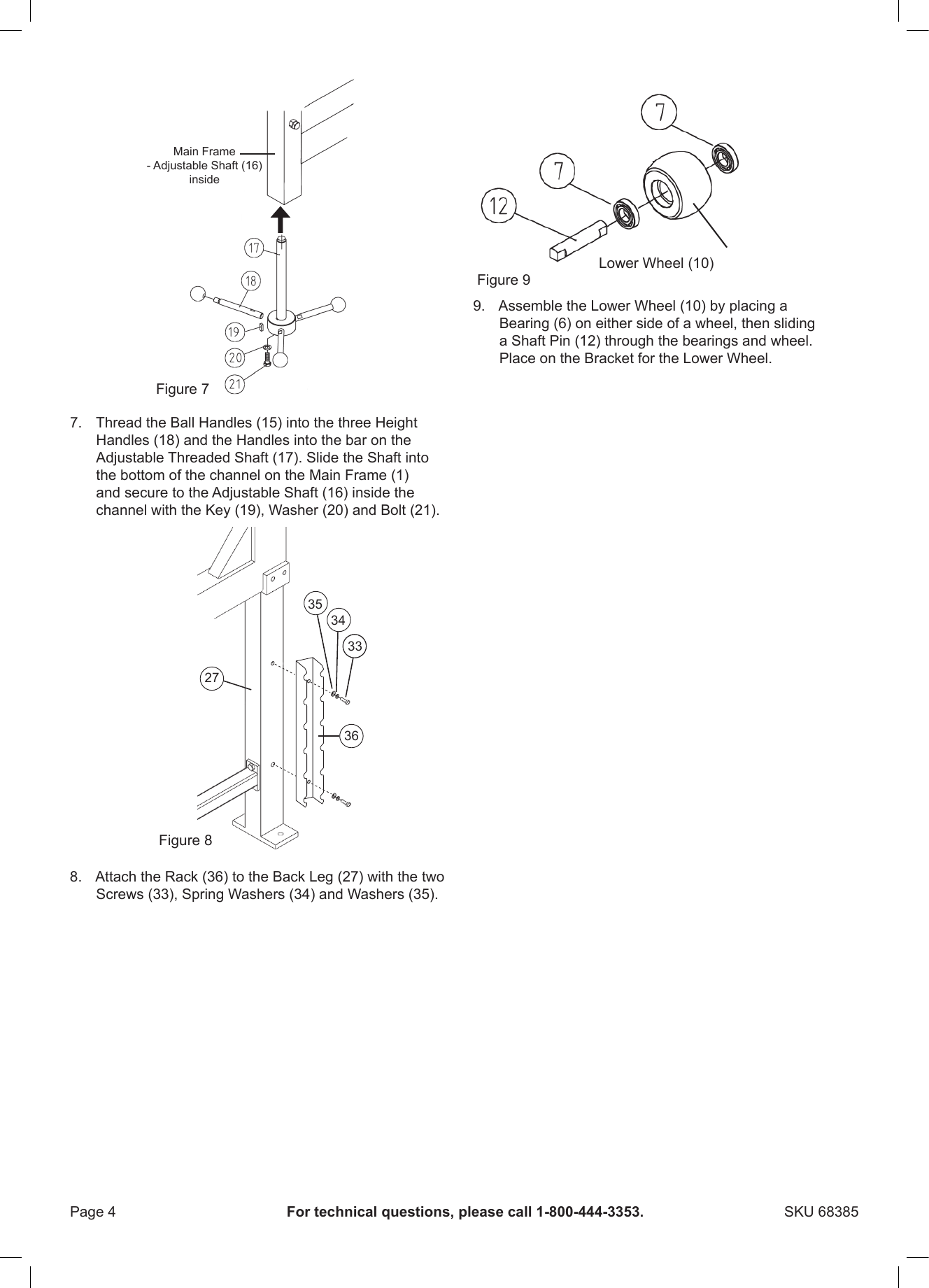 Page 4 of 8 - Harbor-Freight Harbor-Freight-English-Wheel-Kit-With-Stand-Product-Manual-  Harbor-freight-english-wheel-kit-with-stand-product-manual