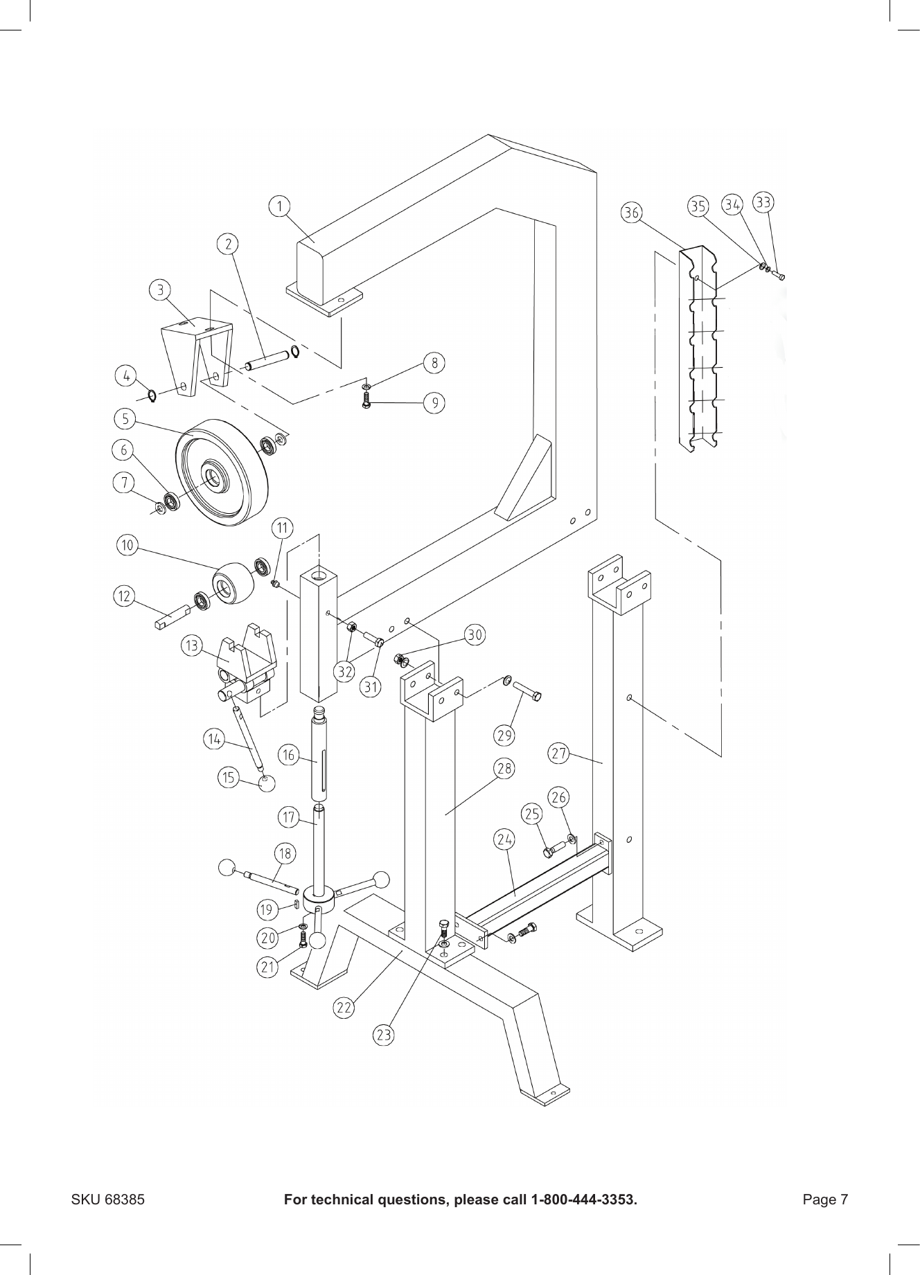 Page 7 of 8 - Harbor-Freight Harbor-Freight-English-Wheel-Kit-With-Stand-Product-Manual-  Harbor-freight-english-wheel-kit-with-stand-product-manual