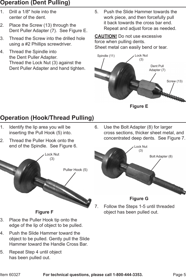 Page 5 of 8 - Harbor-Freight Harbor-Freight-Heavy-Duty--Hammer-And-Puller-Set-16-Pc-Product-Manual- Harbor-freight-heavy-duty--hammer-and-puller-set-16-pc-product-manual