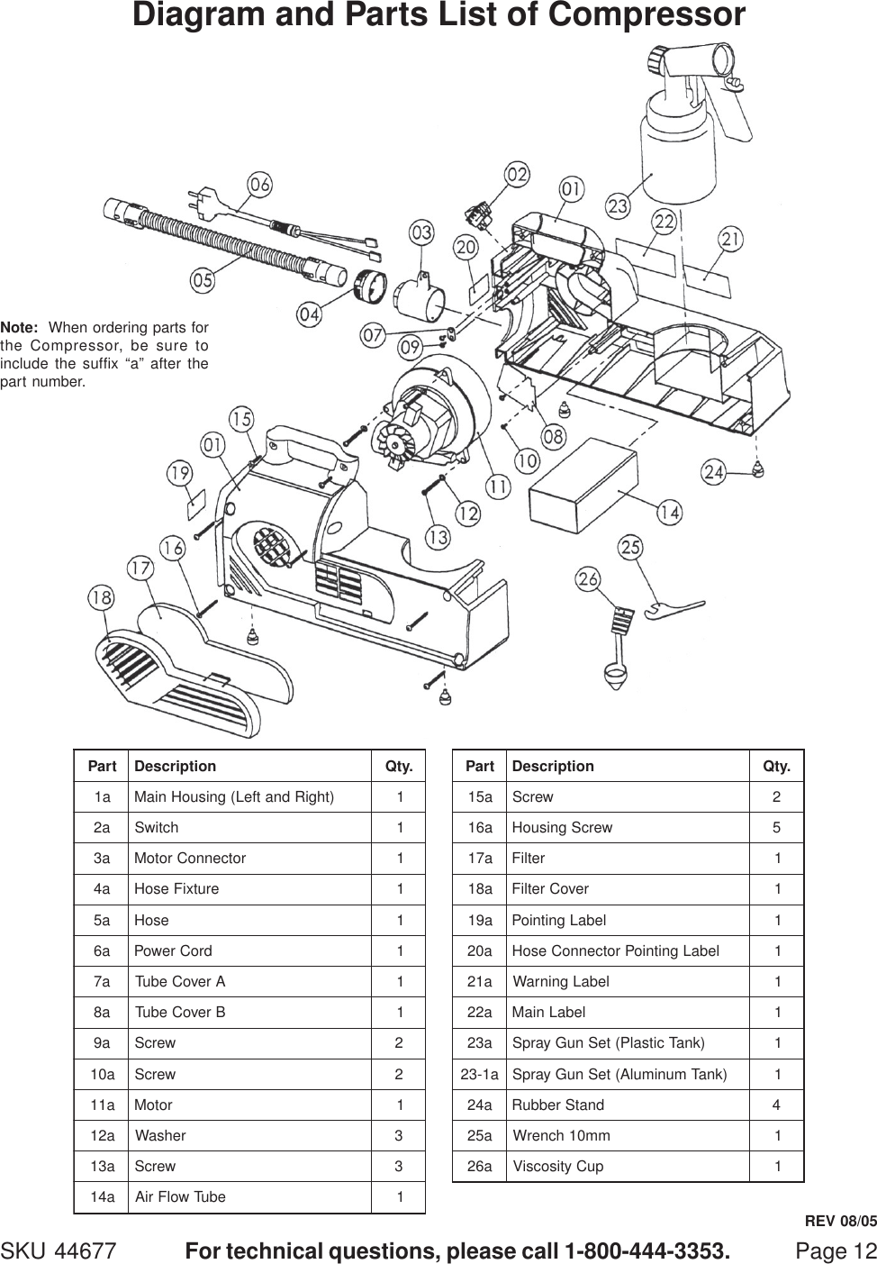 Page 12 of 12 - Harbor-Freight Harbor-Freight-High-Volume-Low-Pressure-Spray-Gun-Kit-Product-Manual- 44677 Spray Gun Kit  Harbor-freight-high-volume-low-pressure-spray-gun-kit-product-manual