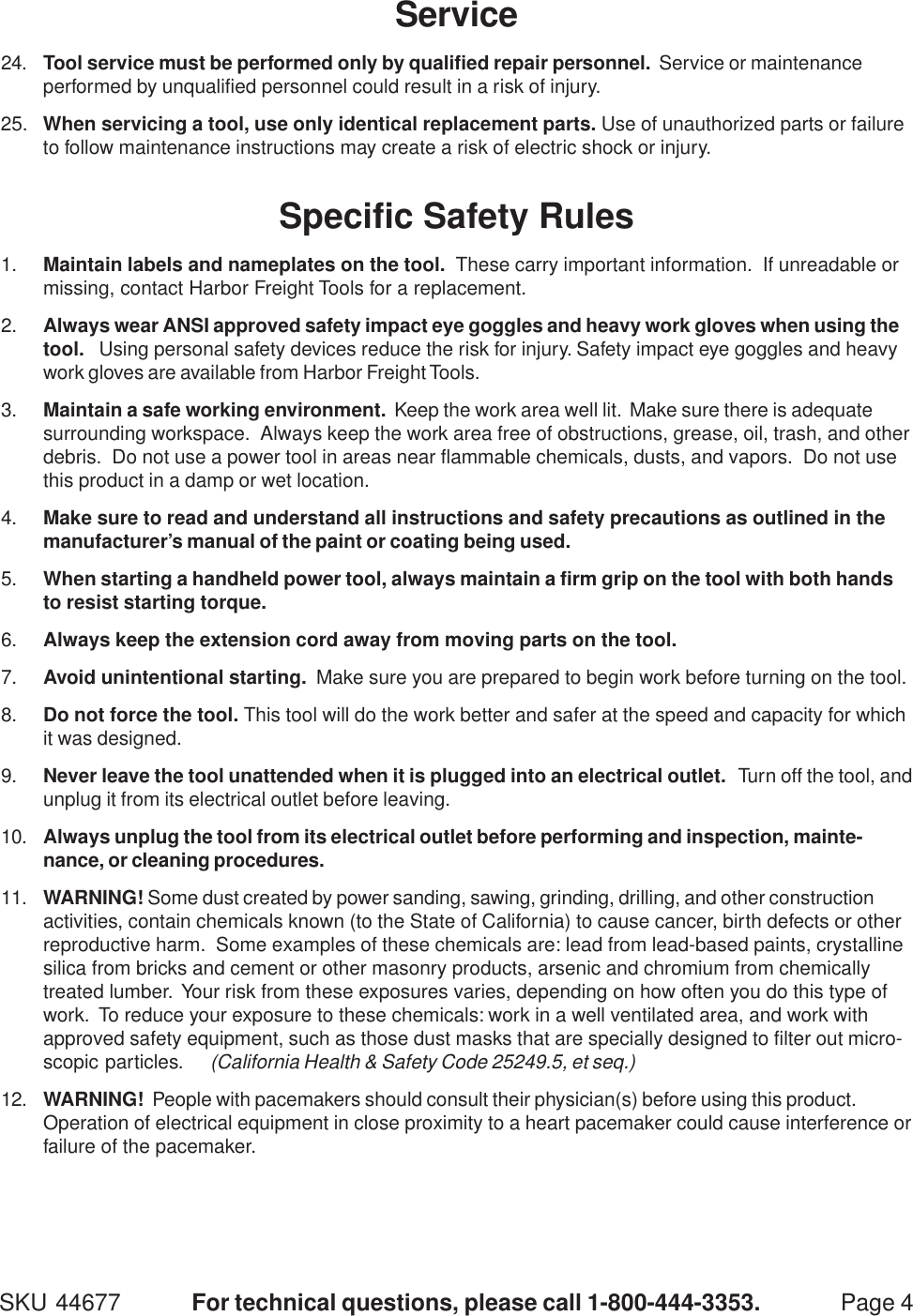 Page 4 of 12 - Harbor-Freight Harbor-Freight-High-Volume-Low-Pressure-Spray-Gun-Kit-Product-Manual- 44677 Spray Gun Kit  Harbor-freight-high-volume-low-pressure-spray-gun-kit-product-manual