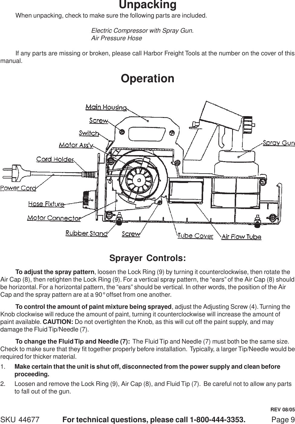 Page 9 of 12 - Harbor-Freight Harbor-Freight-High-Volume-Low-Pressure-Spray-Gun-Kit-Product-Manual- 44677 Spray Gun Kit  Harbor-freight-high-volume-low-pressure-spray-gun-kit-product-manual