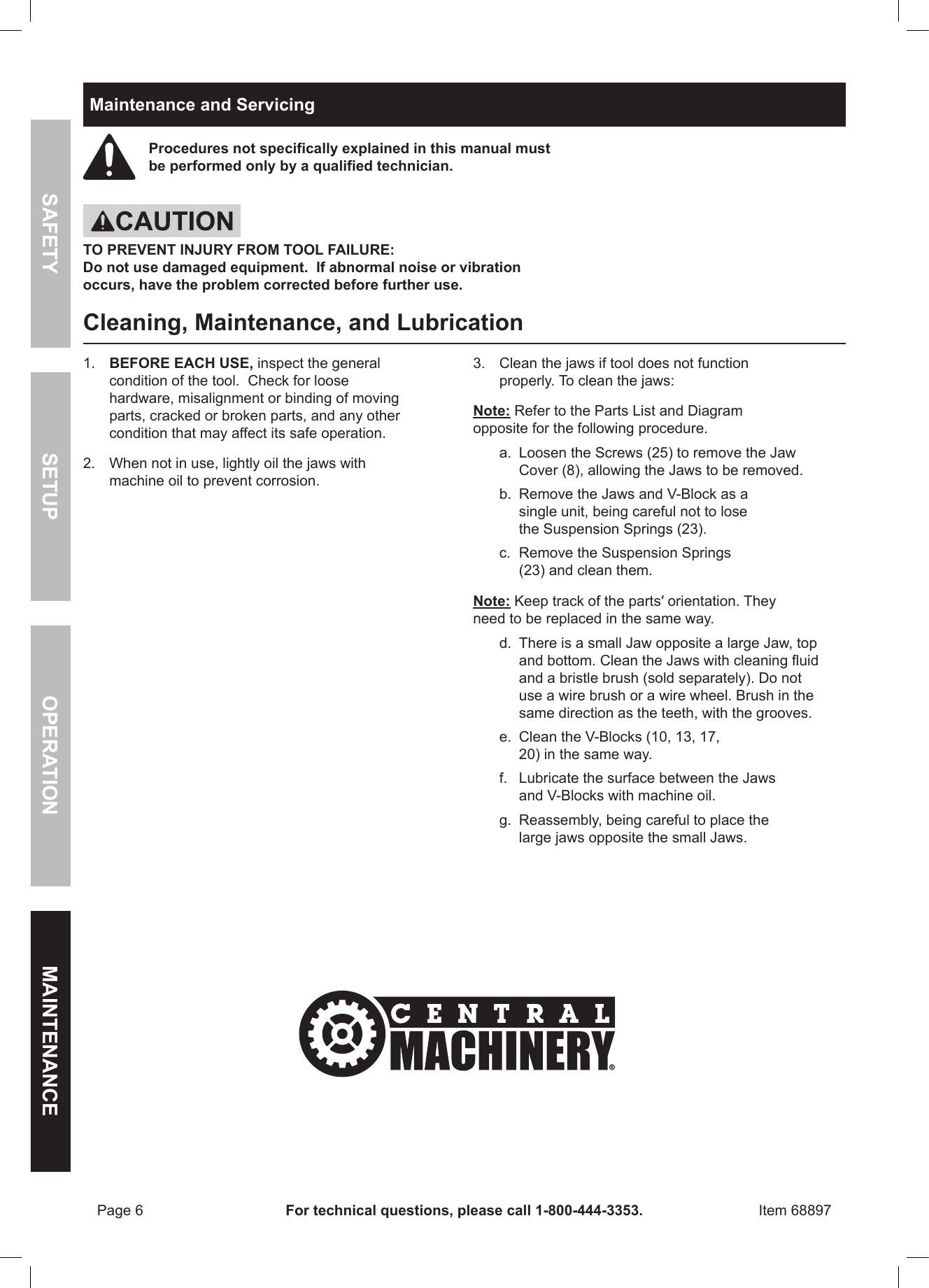 Page 6 of 8 - Harbor-Freight Harbor-Freight-Metal-Shrinker-Stretcher-Set-Product-Manual-  Harbor-freight-metal-shrinker-stretcher-set-product-manual