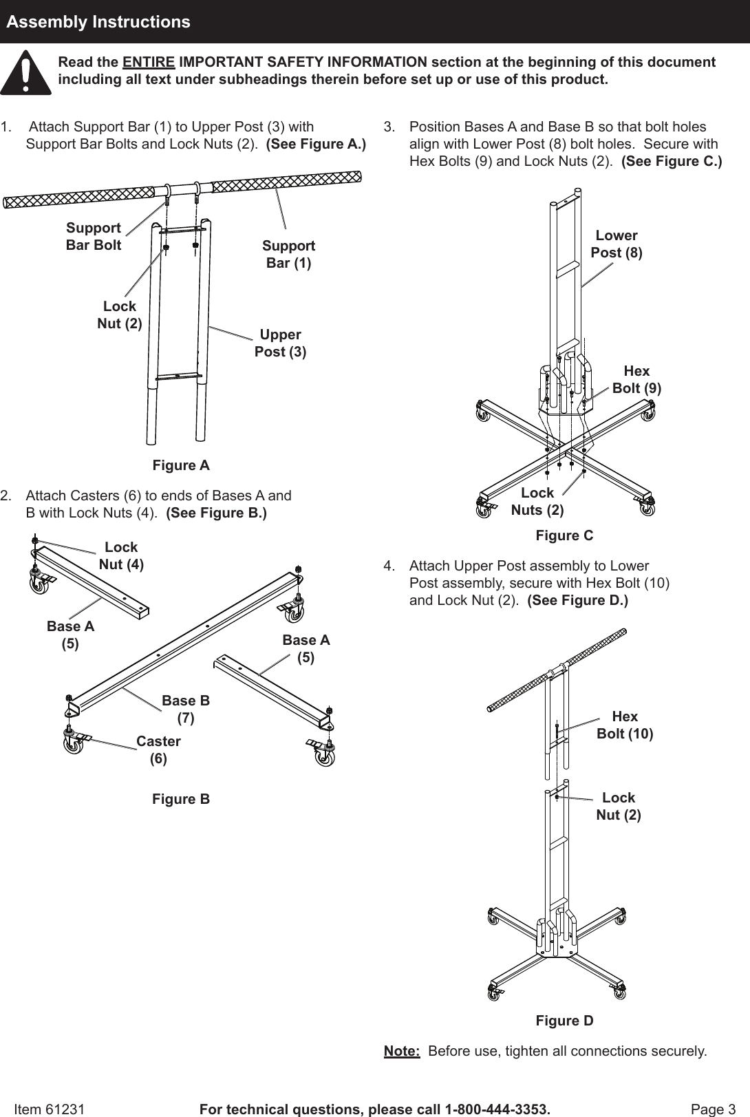 Page 4 of 9 - Harbor-Freight Harbor-Freight-Mobile-Bike-Storage-Product-Manual-  Harbor-freight-mobile-bike-storage-product-manual