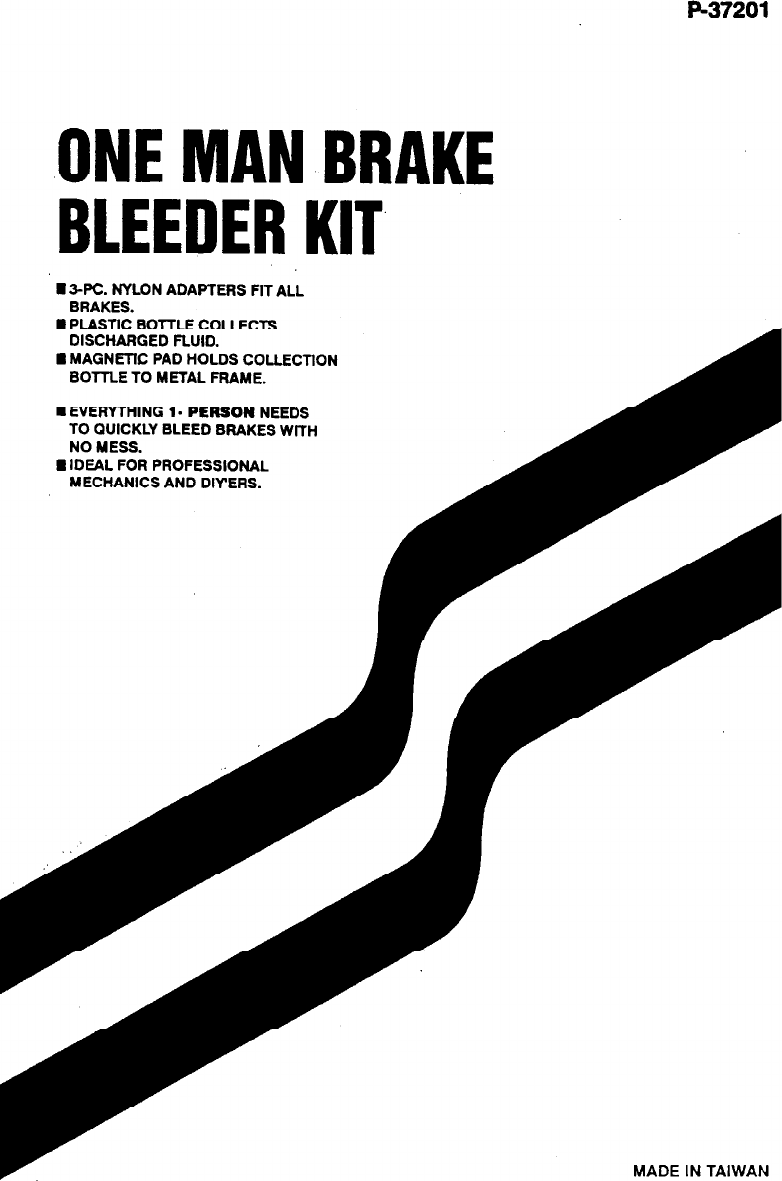 Page 1 of 2 - Harbor-Freight Harbor-Freight-One-Person-Brake-Bleeder-Kit-Product-Manual- 37201  Harbor-freight-one-person-brake-bleeder-kit-product-manual