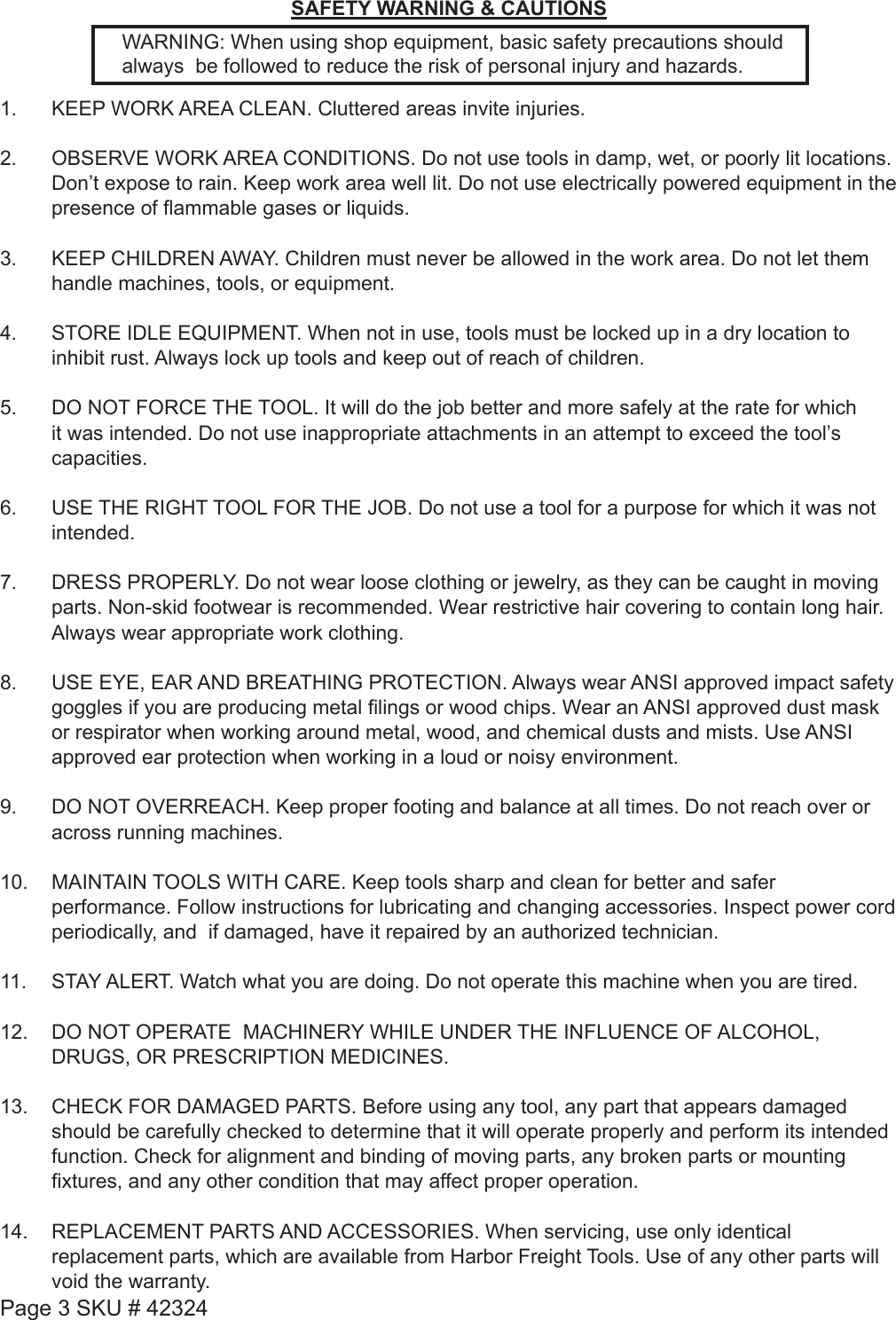 Page 3 of 7 - Harbor-Freight Harbor-Freight-Pipe-Tubing-Notcher-Product-Manual-  Harbor-freight-pipe-tubing-notcher-product-manual