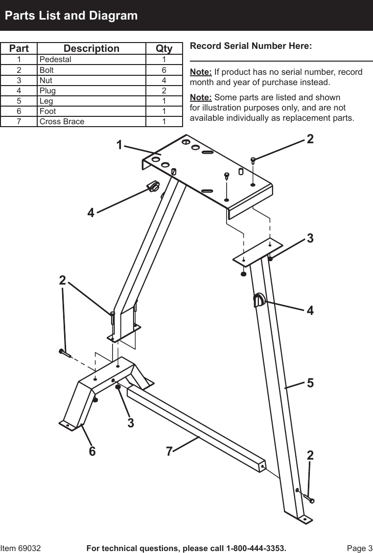 Page 3 of 4 - Harbor-Freight Harbor-Freight-Planishing-Hammer-Stand-Product-Manual-  Harbor-freight-planishing-hammer-stand-product-manual