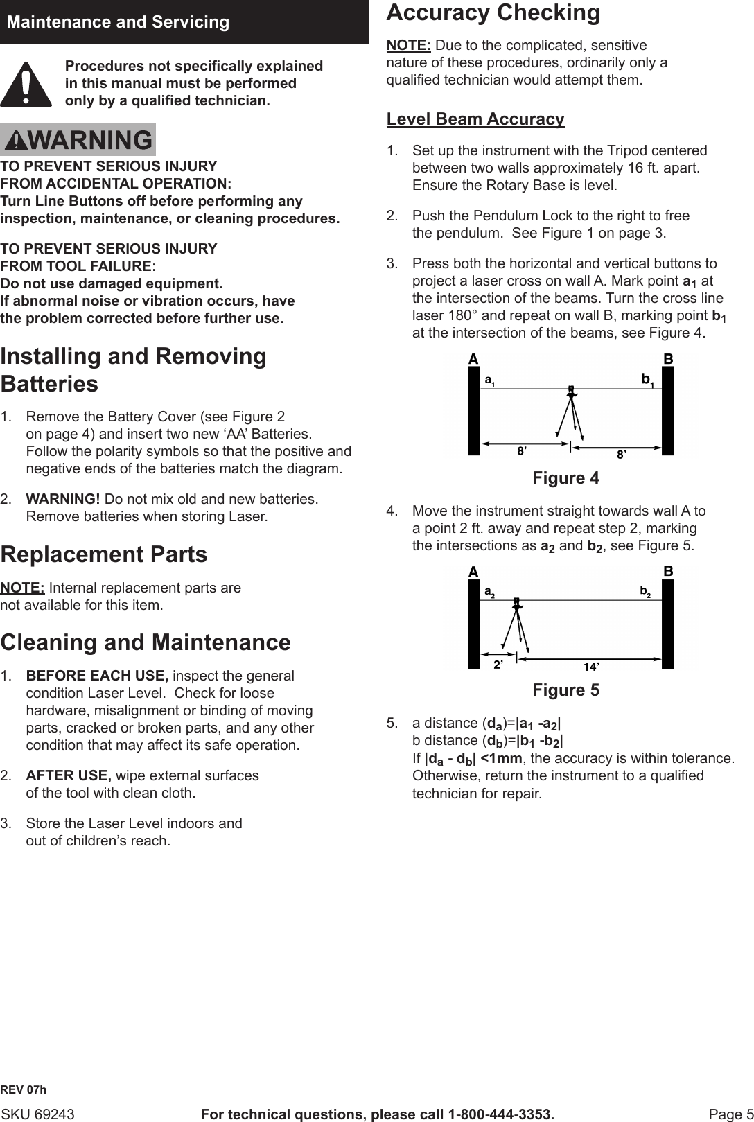 Page 5 of 8 - Harbor-Freight Harbor-Freight-Self-Leveling-Laser-Level-Kit-Product-Manual-  Harbor-freight-self-leveling-laser-level-kit-product-manual