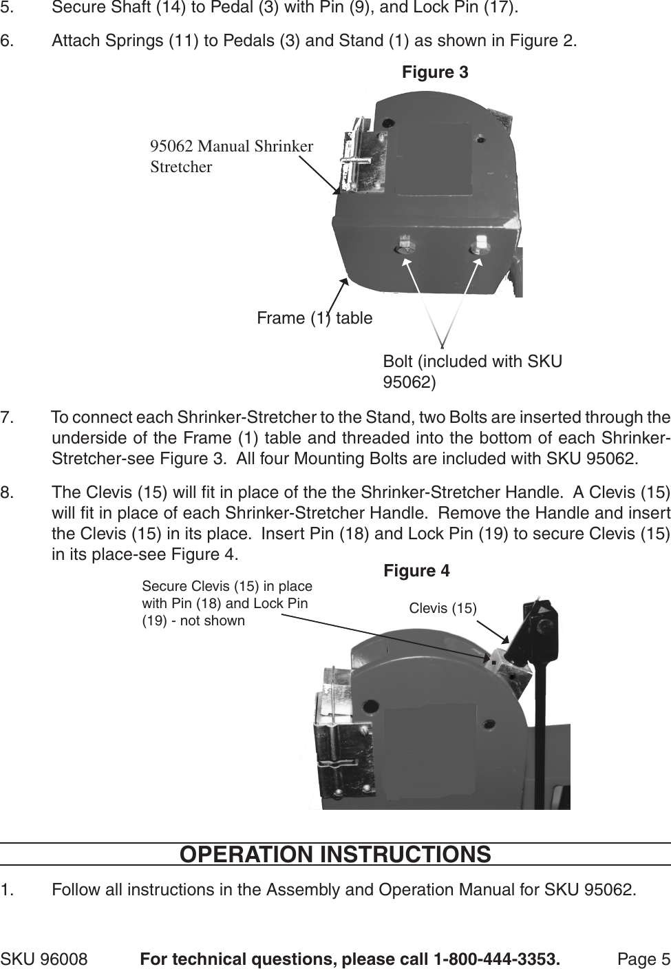 Page 5 of 8 - Harbor-Freight Harbor-Freight-Stand-For-Shrinker-And-Stretcher-Machines-Product-Manual-  Harbor-freight-stand-for-shrinker-and-stretcher-machines-product-manual