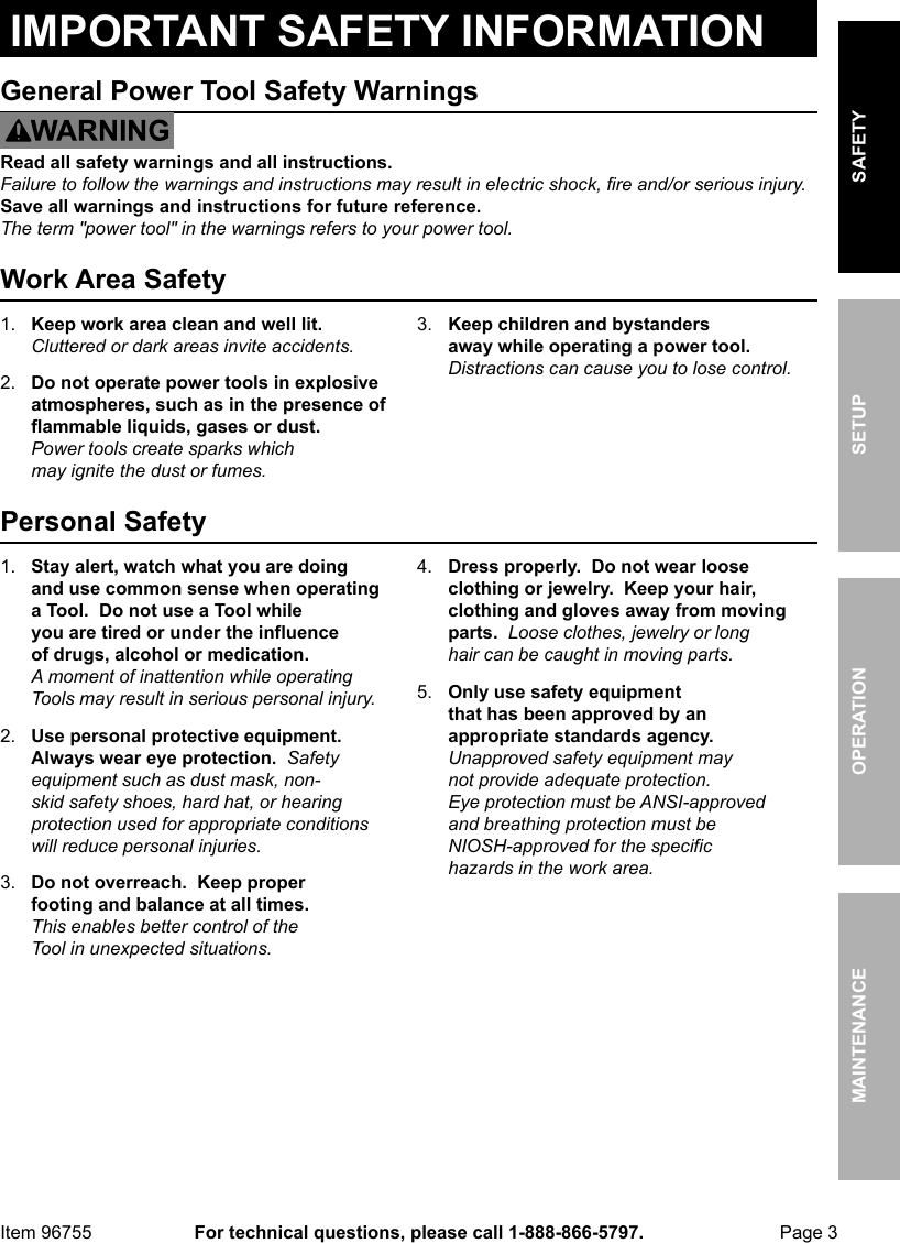 Page 3 of 12 - Harbor-Freight Harbor-Freight-Three-Way-Tacker-Staple-Gun-Kit-Product-Manual-  Harbor-freight-three-way-tacker-staple-gun-kit-product-manual