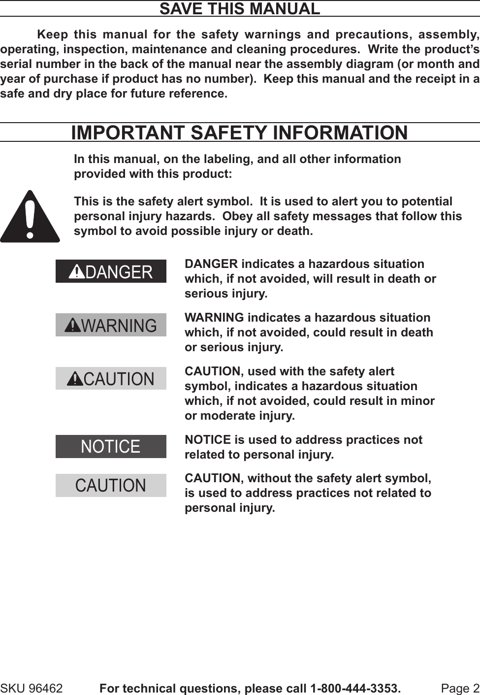 Page 2 of 12 - Harbor-Freight Harbor-Freight-Trailer-Sway-Control-Kit-Product-Manual-  Harbor-freight-trailer-sway-control-kit-product-manual