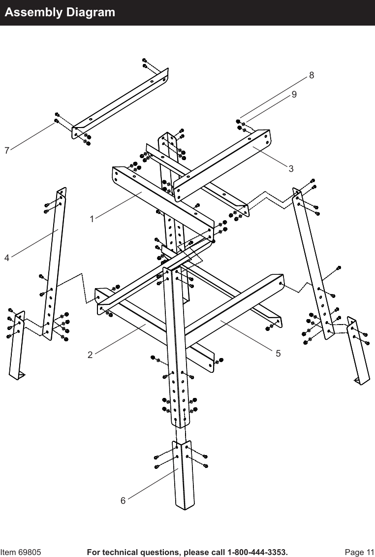 Page 11 of 12 - Harbor-Freight Harbor-Freight-Universal-Tool-Stand-Product-Manual-  Harbor-freight-universal-tool-stand-product-manual