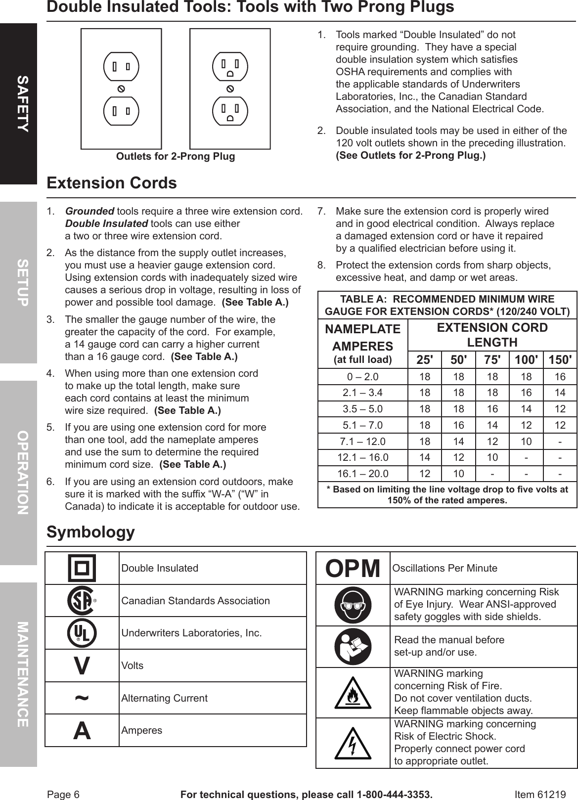 Page 6 of 12 - Harbor-Freight Harbor-Freight-Variable-Speed-Oscillating-Multifunction-Power-Tool-Product-Manual-  Harbor-freight-variable-speed-oscillating-multifunction-power-tool-product-manual