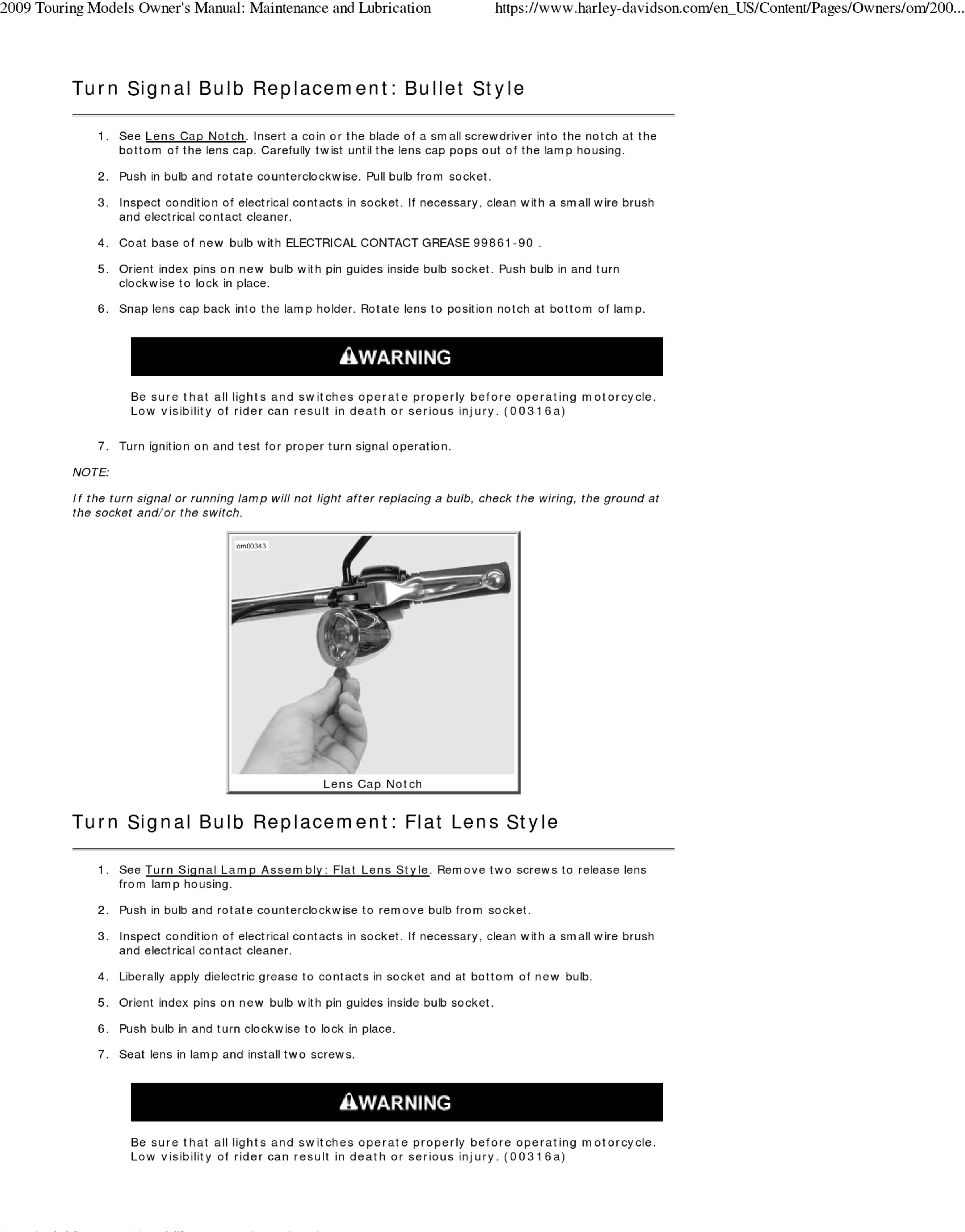 Harley Davidson Flhr Road King User Manual 1002961