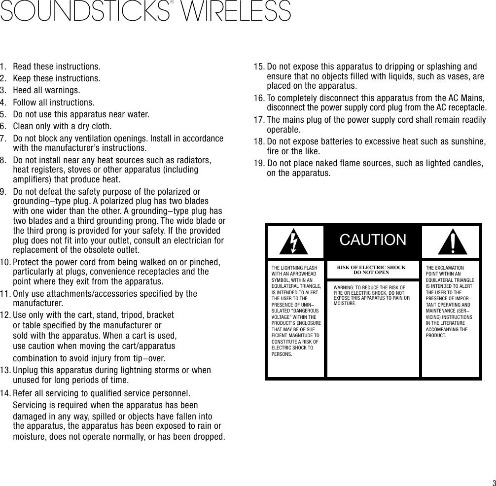 Page 3 of 6 - Harman-Kardon Harman-Kardon-Soundsticks-Wireless-Owners-Manual-  Harman-kardon-soundsticks-wireless-owners-manual