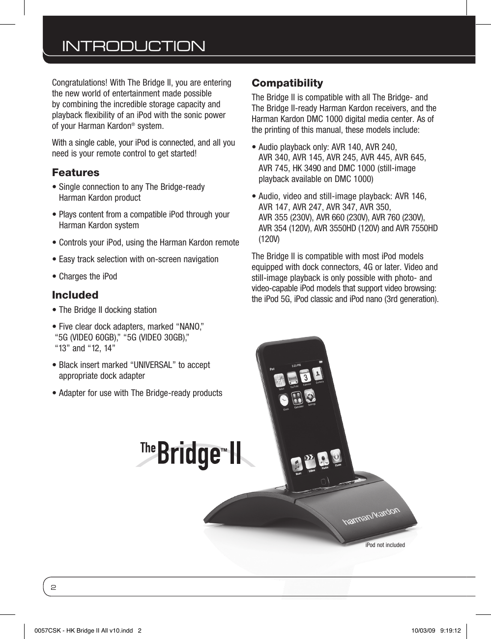Page 2 of 8 - Harman-Kardon Harman-Kardon-The-Bridge-Ii-Users-Manual-  Harman-kardon-the-bridge-ii-users-manual