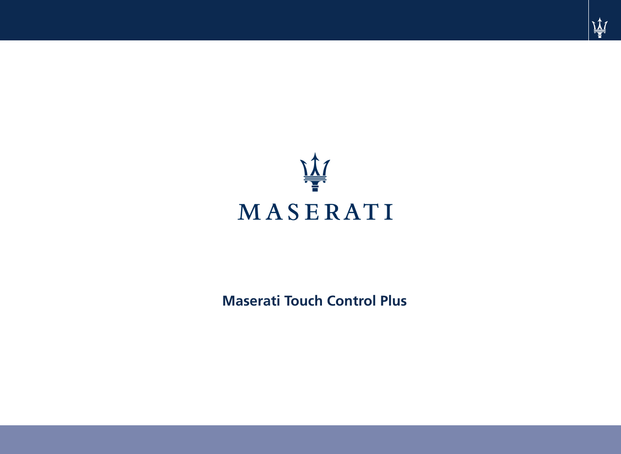 Maserati Touch Control Plus
