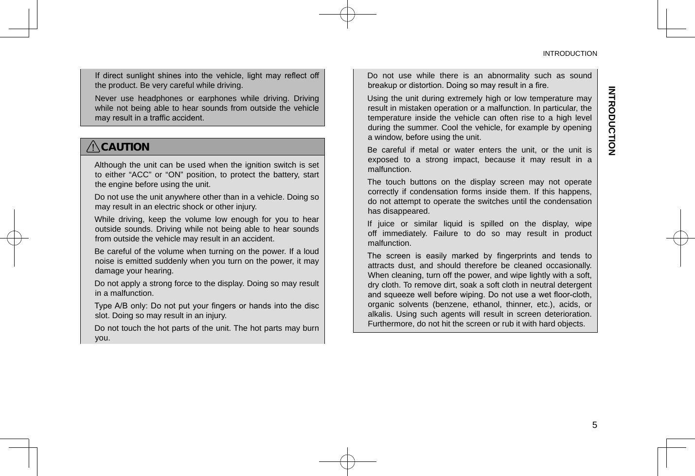 Page 6 of Harman BE2818 Automotive Infotainment Unit with Bluetooth User Manual 