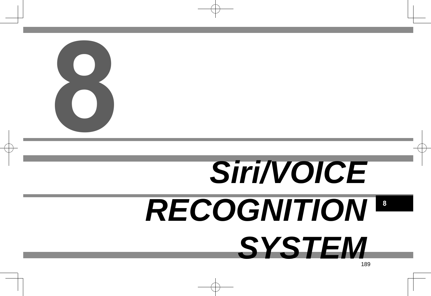 189Siri/VOICE RECOGNITION SYSTEM88