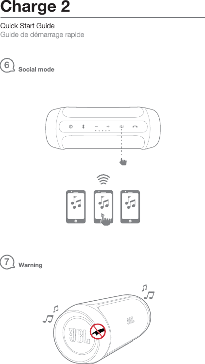 Quick Start Guide Guide de démarrage rapideCharge 26Social mode7Warning