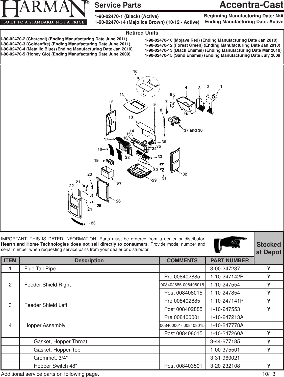 Page 1 of 6 - Harman Harman-Accentra-Stove-Owner-S-Manual