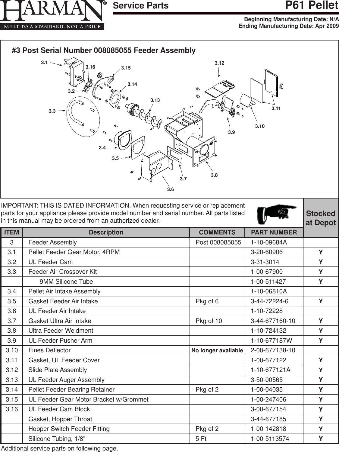 Page 3 of 5 - Harman Harman-P61-Owner-S-Manual