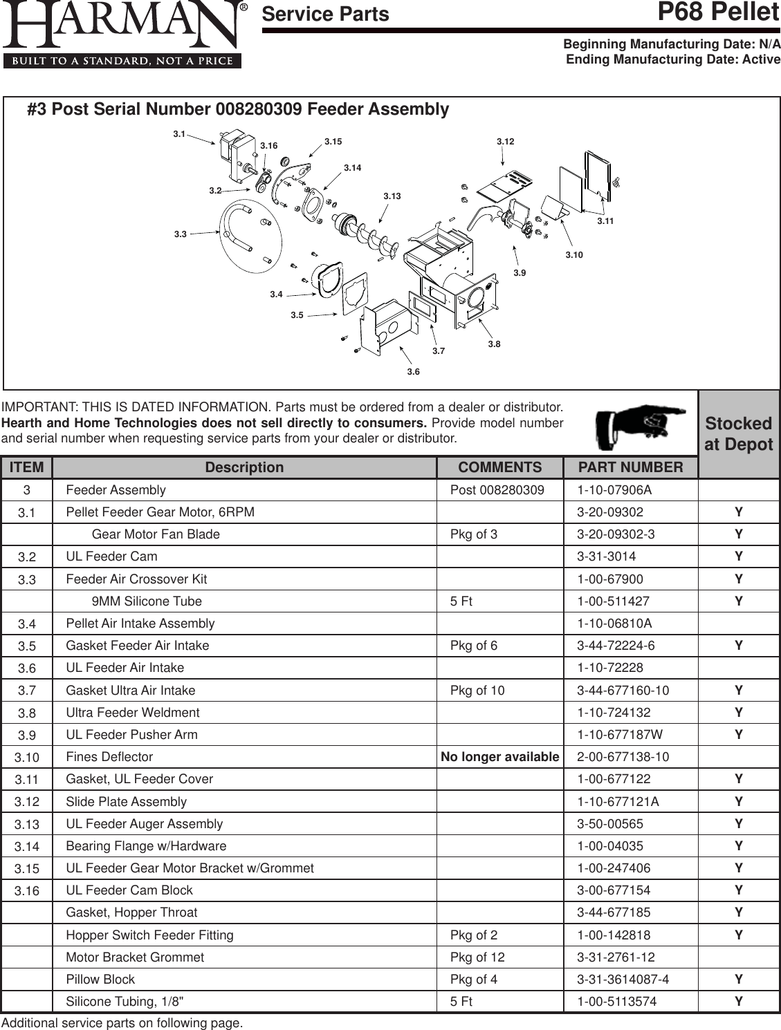 Page 3 of 6 - Harman Harman-P68-Owner-S-Manual