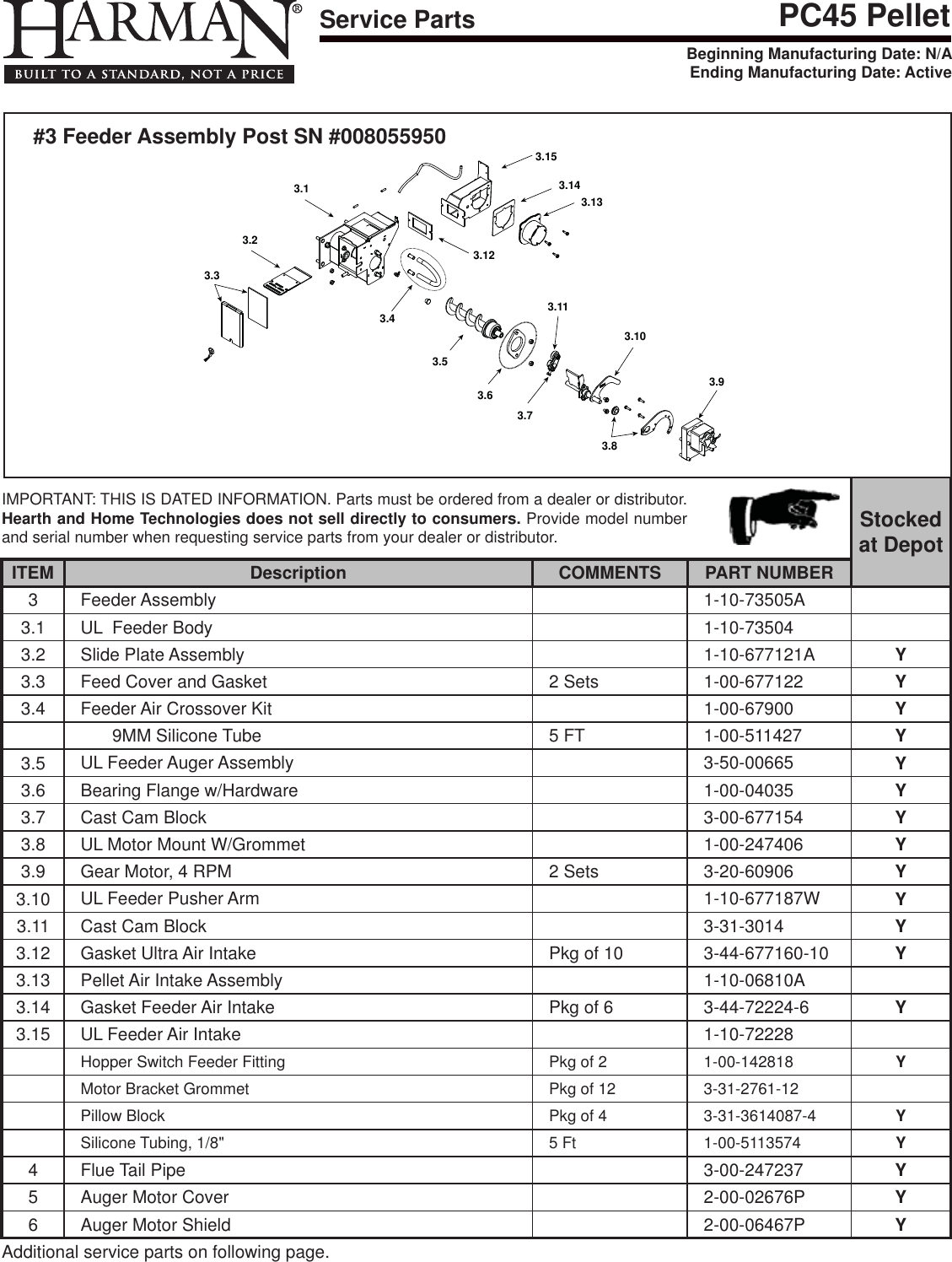 Page 3 of 6 - Harman Harman-Pc45-Owner-S-Manual