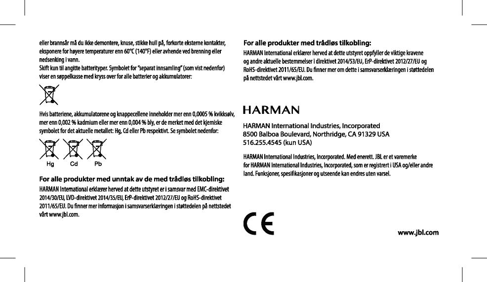 Page 43 of Harman JBLFLIP3SE PORTABLE BLUETOOTH SPEAKER User Manual 2