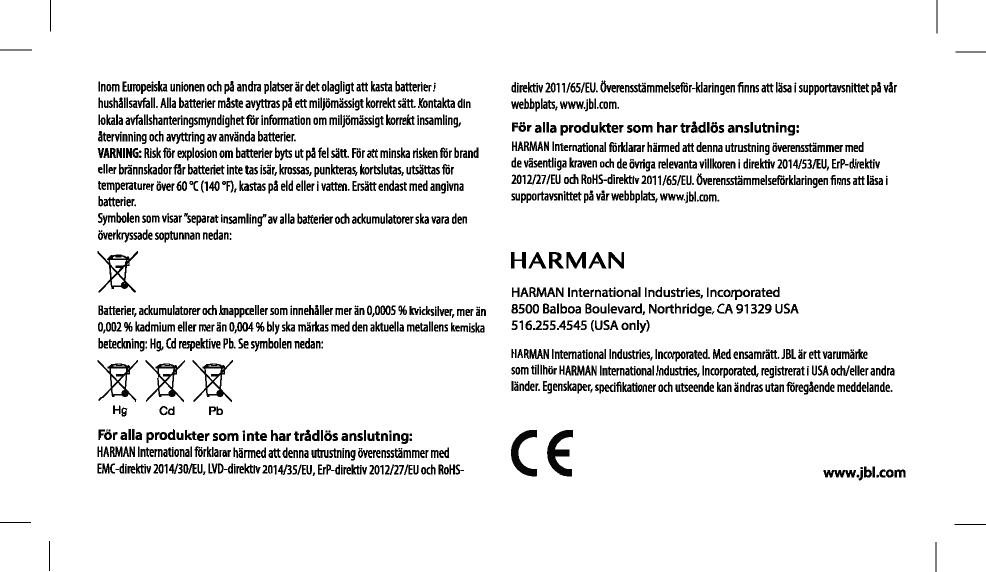 Page 58 of Harman JBLFLIP3SE PORTABLE BLUETOOTH SPEAKER User Manual 2