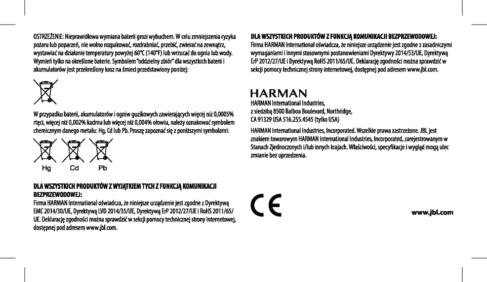 Page 68 of Harman JBLFLIP3SE PORTABLE BLUETOOTH SPEAKER User Manual 2