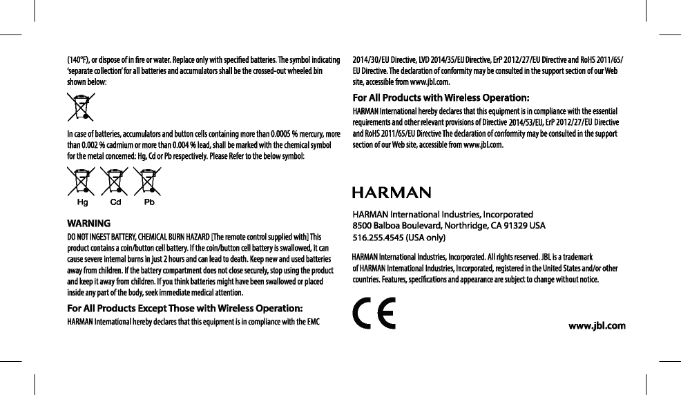 Page 7 of Harman JBLFLIP3SE PORTABLE BLUETOOTH SPEAKER User Manual 2