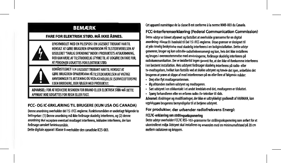 Page 60 of Harman UAFLASH Bluetooth Headset User Manual Manual Statements